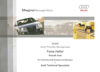 Audi Certified Specialist | European Auto Hause