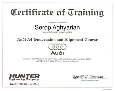 Audi Certified Tech | European Auto Hause